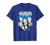 Blue Lock Seishiro Nagi Multiple Scenes Big Chest Portrait Camiseta, Hombre, Azul Real, XXL