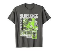 Blue Lock Yoichi Isagi Split Soccer Panels Camiseta, Hombre, Asfalto, XXL