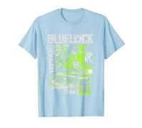 Blue Lock Yoichi Isagi Split Soccer Panels Camiseta, Hombre, Azul Bebé, XXL