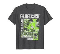Blue Lock Yoichi Isagi Split Soccer Panels Camiseta, Hombre, Jaspeado Oscuro, XXL