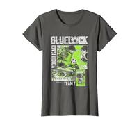 Blue Lock Yoichi Isagi Split Soccer Panels Camiseta, Mujer, Asfalto, XXL