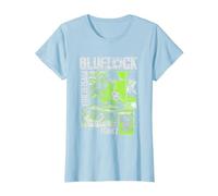 Blue Lock Yoichi Isagi Split Soccer Panels Camiseta, Mujer, Azul Bebé, XXL