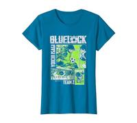 Blue Lock Yoichi Isagi Split Soccer Panels Camiseta, Mujer, Zafiro, XXL