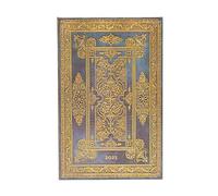 Blue Luxe (Luxe Design) Maxi 12-month Horizontal Hardback Dayplanner 2025 (Elastic Band Closure)
