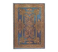 Paperblanks Cuaderno tapa dura Blue Luxe (Luxe Design) Midi rayado 144 págs, banda elástica