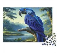 Blue Macaw Perched Puzzle 1000 Piezas para Jóvenes +14 Pasatiempo Puzzle Muy Difícil Más Vendido Entretenimiento En Casa Cartón Resistente 70x50cm/1000pcs