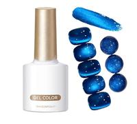 Blue Magnet Gel Nail Polisĥ - 10ML Glitter Magnetic Gel | Quick-Dry Shimmer Shine Coating For Fingernails And Toenails, DIY Galaxy Effect Manicure Art For Beginners And Professionals