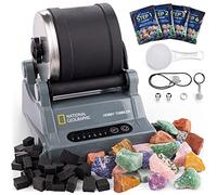Blue Marble National Geographic Kit de Pulidora de Rocas Hobby - Pulidora de Rocas Resistente y Antifugas con Temporizador de 7 Días, Kit Completo de Geología para Niños