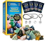 Blue Marble National Geographic Kit de Recarga para Pulidora de Rocas - 453 g de Gemas y Minerales sin Pulir, Incluye Amatista y Cuarzo - Accesorios de Pulido y Joyería