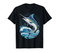 Blue Marlin Ocean Graphic Fishing Camiseta