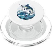 Blue Marlin Ocean Graphic Fishing PopSockets PopGrip para MagSafe