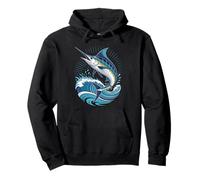 Blue Marlin Ocean Graphic Fishing Sudadera con Capucha
