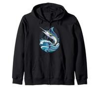 Blue Marlin Ocean Graphic Fishing Sudadera con Capucha