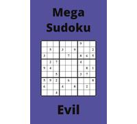 Blue Mega Sudoku Book, 9x9 Puzzles, 50 Pages, 5x8, Evil