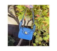 (Blue)Mini Lindy Cartera Accesorio para Estuche Soporte con Paquete de Uso Versátil Llavero Colgante