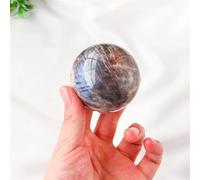 Blue Moonstone Crystal Sphere Ornament Crystal Ball Polished Stone Collection Home Decor (Size : 4-4.5CM)