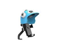 (Blue) Motorcycle Phone Holder Waterproof Sunshade Bike Phone Clamp for Rear View Mirror, Suitable for 4.7-7.2 inch Smart Phones