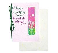Blue Mountain Arts Tarjeta de cumpleaños para ella: para mamá, hermana, hija, esposa o amiga (Feliz cumpleaños para una mujer increíble)