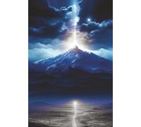 Blue Mountain Notebook: Blank Lined Notebook for All Ages, Blue, Mountain, Highway, Sky, Night | 6x9 inches, 110 pages | Gifts for Birthdays, Christmas, Thanksgiving and more