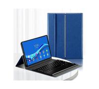 (Blue, Multicolor) Detachable Bluetooth Touchpad Keyboard + PU Leather Foldable Stand Hinge Case Cover for Lenovo Tab M