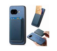 (Blue, Multicolor) For Google Pixel 9a Case Detachable Magnetic Card Bag Leather Phone Back Cover - Orange