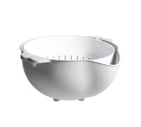 Blue Multifunctional Drain, Vegetable Filter, Fruit Basket, Kitchen Filter, Flip Design (Gray + White)