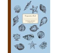 Blue Nautical Notebook with Seashells - College Ruled: A Marine-Style Vintage Journal for Women and Girls-Perfect for School & Notes