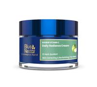 Blue Nectar Crema facial natural de vitamina C para hombres con hierbas ayurvédicas, manzana verde, aloe vera y cúrcuma para iluminar y resplandecer la piel (50 g)