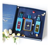 Blue Nectar Self Love - Set de regalo esencial de baño para mujeres y hombres | Loción corporal SPF, exfoliante corporal, lavado y niebla corporal | Paquete de 3 | Regalo perfecto de aniversario y