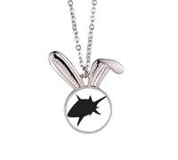 Blue Ocean - Collar con colgante de conejo con patrón de biología de tiburón, joyería de regalo