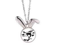 Blue Ocean - Collar con colgante de conejo de biología de tiburón y conejo, joyería de regalo