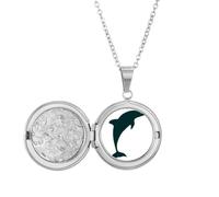 Blue Ocean - Collar con medallón de delfín, ideal para regalo de cumpleaños