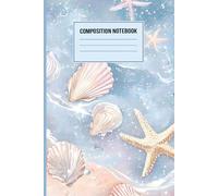 Blue Ocean Composition Notebook: Cute Blue Ocean and Vintage Ocean Creatures | College Ruled For School and Work| 100 Pages | Aesthetic School Supplies For Biology Students and Teachers