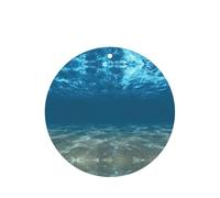 Blue Ocean - Juego de 10 tarjetas ambientadoras con estampado de paisaje marino ondulado, hojas colgantes perfumadas para coche, para decoración de coche