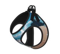 Blue Ocean - Juego de correa reflectante ajustable para gatos y perros, chaleco de malla transpirable suave con diseño a prueba de fugas para mascotas pequeñas