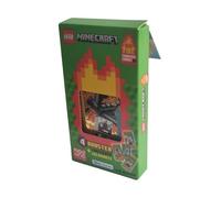 Blue Ocean LEGO Minecraft Serie 3 On Fire Trading Cards Eco Blister - 4 Boosters con 24 cartas + 1 edición limitada