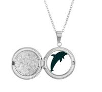 Blue Ocean Streamline - Lindo collar con medallón de delfín, joyería para regalo de cumpleaños