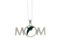 Blue Ocean Streamline Lindo delfín regalo para el día de la madre para mamá, abuela, abuela, joyería de cumpleaños, Medium