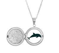 Blue Ocean Streamline Swimng Collar con medallón de delfín, joyería para regalo de cumpleaños