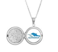 Blue Ocean Swimng - Collar con medallón con patrón de delfín, joyería para regalo de cumpleaños