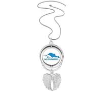 Blue Ocean Swimng - Collar giratorio con diseño de delfín y alas de ángel