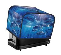 Blue Ocean Underwater Fish1 Print - Cubierta protectora para tostadora de 4 rebanadas, para cocina, desayuno, herramienta de decoración diaria