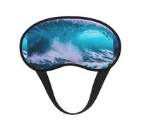 Blue Ocean Wave Print Travel Yoga Meditation - Antifaz para dormir transpirable y lavable