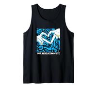 Blue Out Here Being Cute Gráfico Azul Camiseta sin Mangas