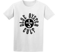 Blue Oyster Cult Logo Rock Reaper Shirt Round Collar tee Men Tops White S