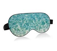Blue Pacific Ocean Máscara de ojos transpirable para dormir, funda para dormir con sensación fresca para el descanso de verano, venda elástica contorneada para viajes de mujeres y hombres