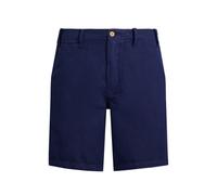 Blue Pantalón corto de lino y algodón 36