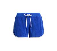 Blue Pantalón corto de rizo con cordón S