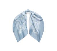 Blue Pañuelo de algodón y seda con flores TALLA ÚNICA