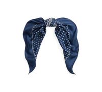 Blue Pañuelo de seda con lunares y escudo TALLA ÚNICA